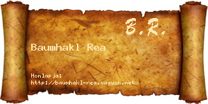 Baumhakl Rea névjegykártya